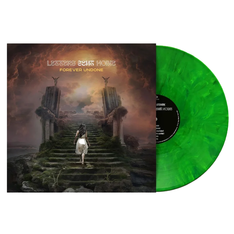 Letters Sent Home - Forever Undone Cream and Green Marble Vinyl