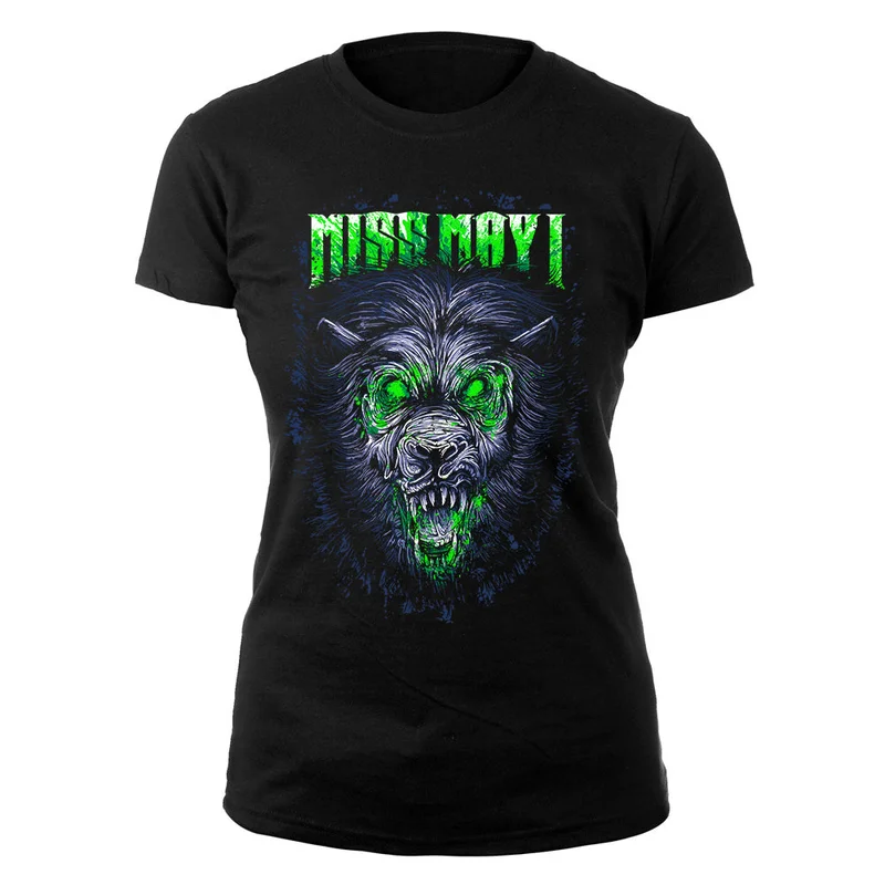 Lion Black Girl's T-Shirt