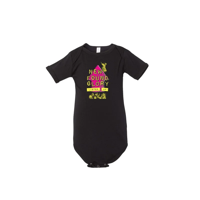 Listen Up! - Black Onesie