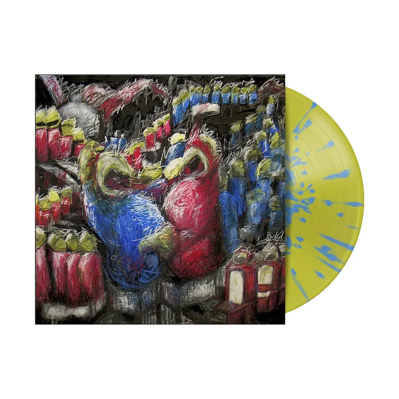 LP Highlighter Yellow W/ Sky Blue Splatter Vinyl