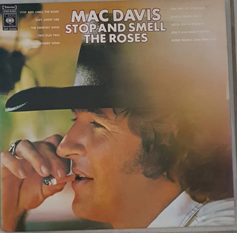 Mac Davis - Stop And Smell The Roses (LP, Album) (Very Good Plus (VG+))