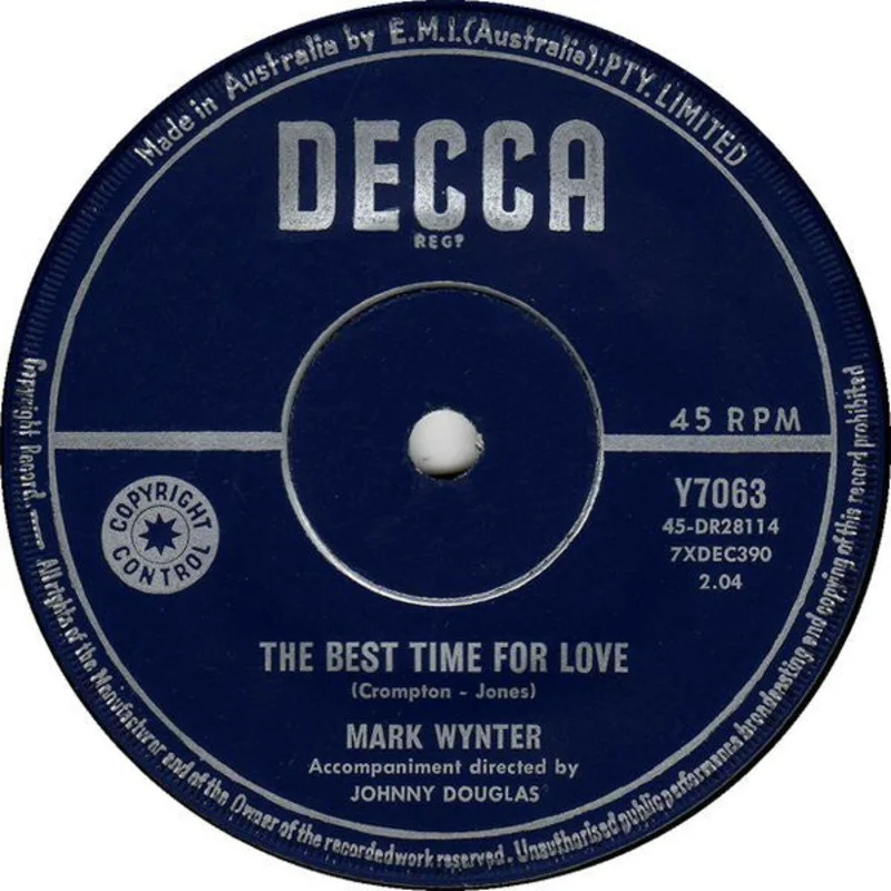 Mark Wynter - The Best Time For Love (7", Single) (Very Good (VG))