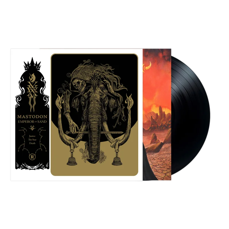 MASTODON EMPEROR OF SAND 2LP (Black Vinyl) w/ SIGNED 12"x12" PAUL ROMANO PRINT