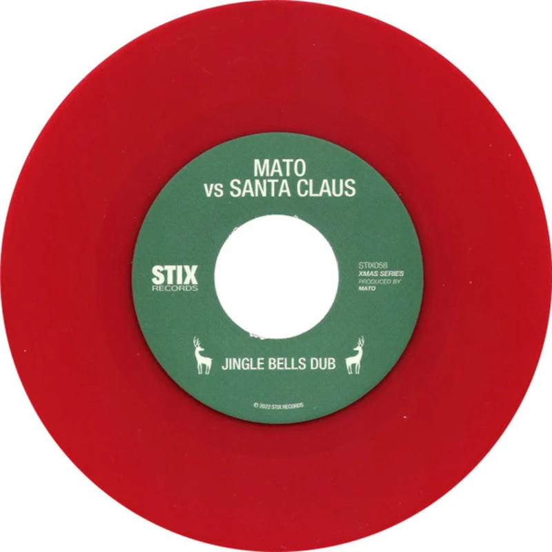 Mato Vs Santa Claus - Jingle Bells Dub / Sleigh Ride Dub (7", Single, Red) (Near Mint (NM or M-))