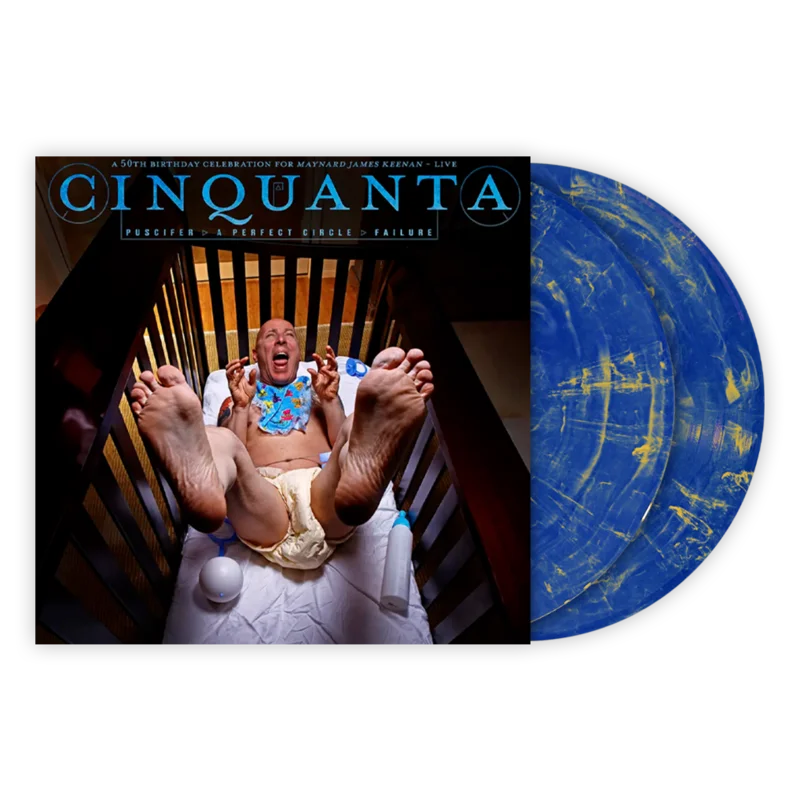 MAYNARD JAMES KEENAN CINQUANTA 2LP - feat. Puscifer, A Perfect Circle, and Failure (Limited Edition  Only 300 Made, Clear Blue w/ Gold Swirl Vinyl)