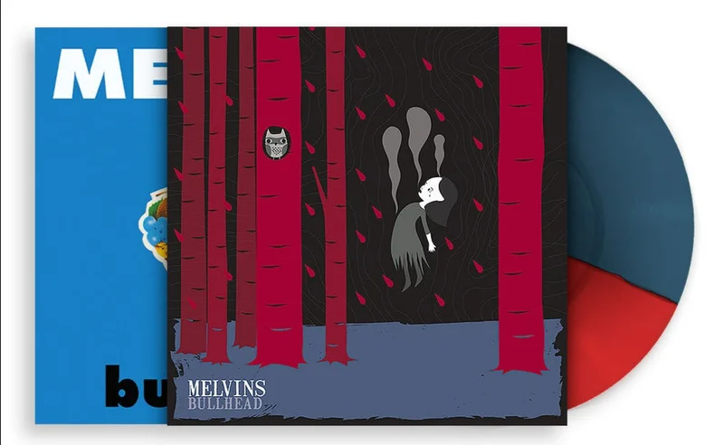 MELVINS BULLHEAD' LIMTED EDITION LP W/ MACKIE OSBORNE SCREEN PRINT WRAP (Red/Blue Vinyl)