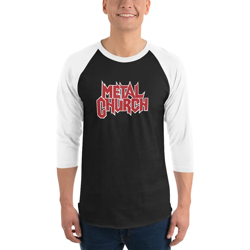 Metal Church 3/4 sleeve baseball shirt Black/White