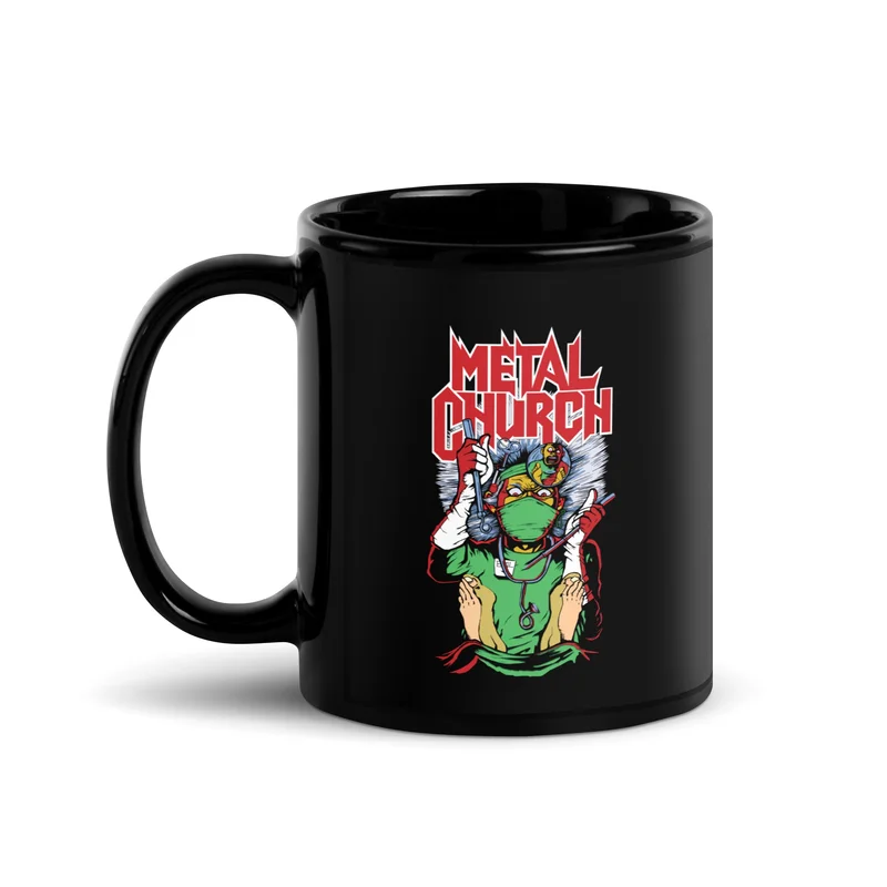 Metal Church "Fake Healer" Black Glossy Mug