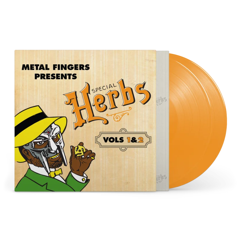 MF DOOM 'METAL FINGERS PRESENTS: SPECIAL HERBS VOL. 1 & 2' 2LP (Mustard Yellow Vinyl)