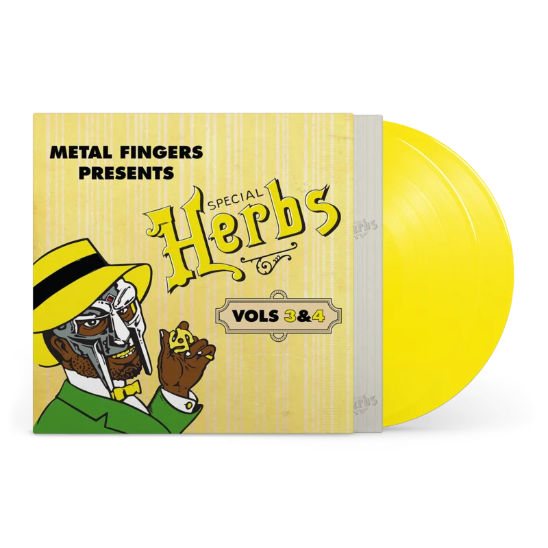 MF DOOM 'METAL FINGERS PRESENTS: SPECIAL HERBS VOL. 3 & 4' 2LP (Lemon Yellow Vinyl)