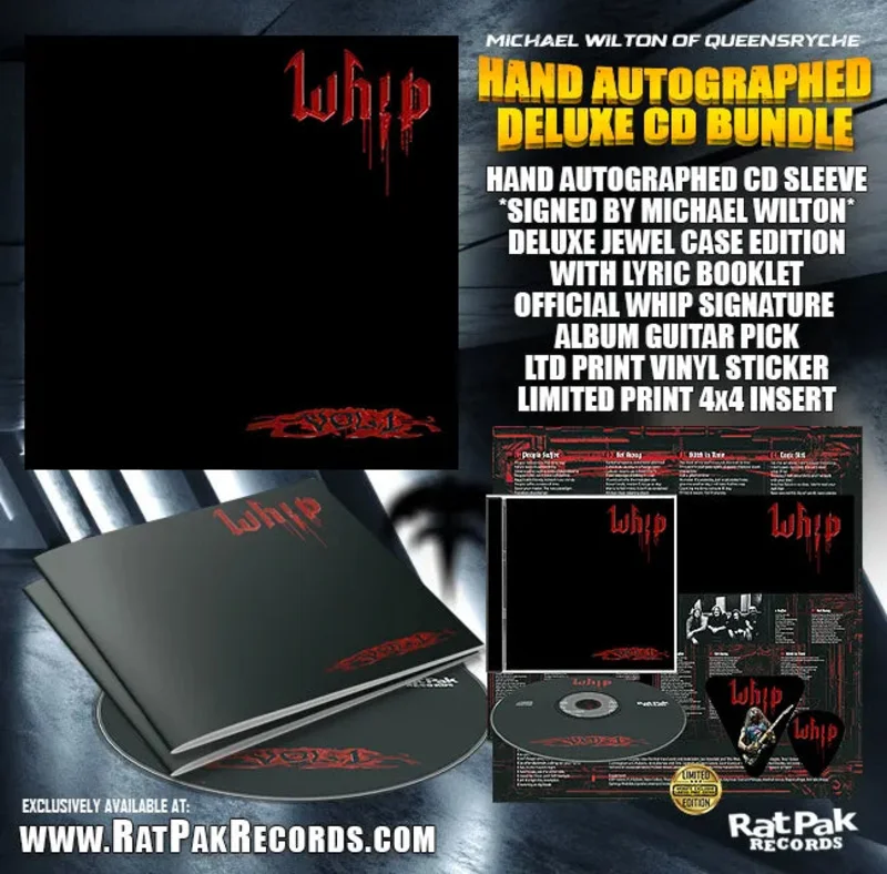 Michael Wilton (Queensrche) Whip "Volume 1" Autographed CD Bundle