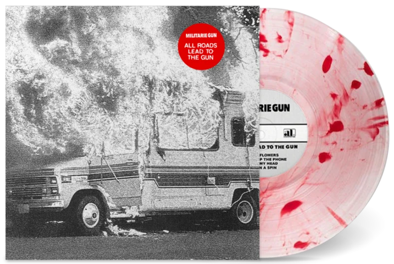MILITARIE GUN ALL ROADS LEAD TO THE GUN I LP (Limited Edition  Only 200 made, Clear w/ White & Red Swirl Vinyl)