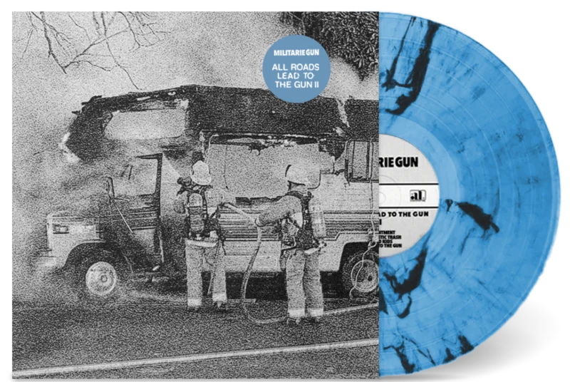 MILITARIE GUN ALL ROADS LEAD TO THE GUN II LP (Limited Edition  Only 200 made, Clear w/ Blue & Black Swirl Vinyl)