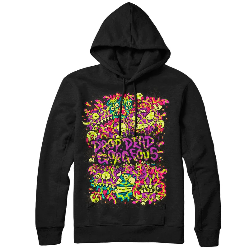 Monster Faces Black Zip-Up