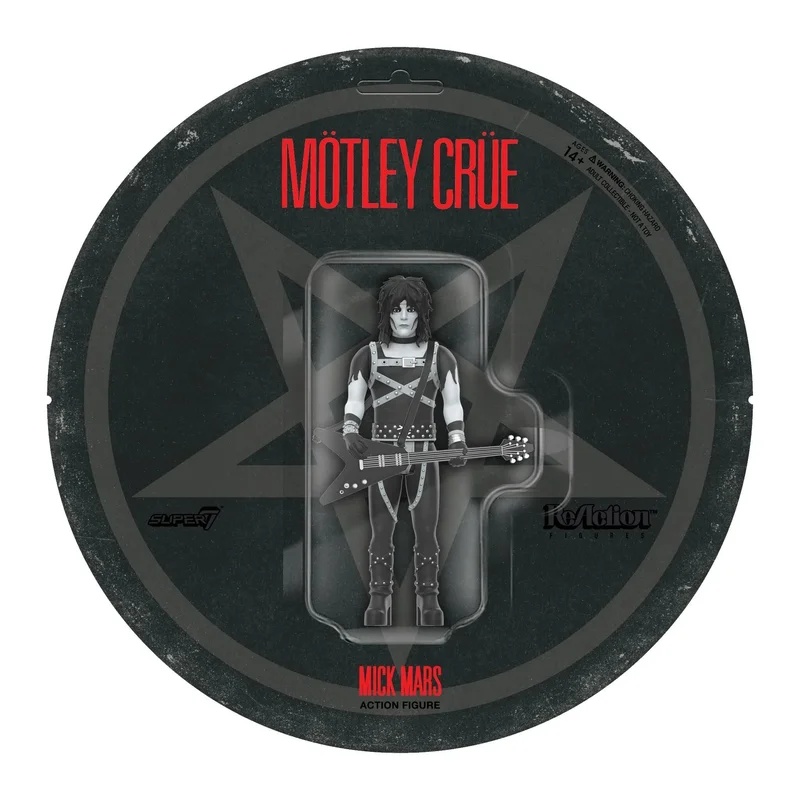 MOTLEY CRUE MICK MARS (SHOUT AT THE DEVIL - BLACK & WHITE) REACTION FIGURE WAVE 02