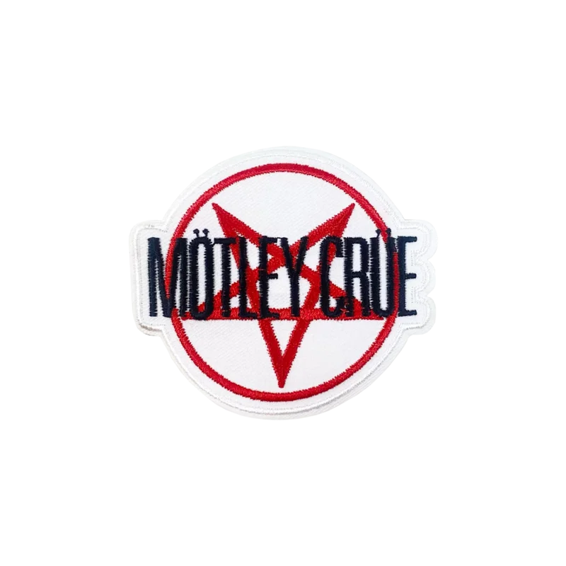 MOTLEY CRUE PENTAGRAM EMBROIDERED PATCH