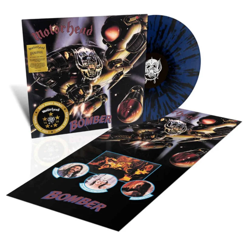 MOTRHEAD 'BOMBER' LP (50th Anniversary Edition, Dark Blue and Black Splatter Vinyl)