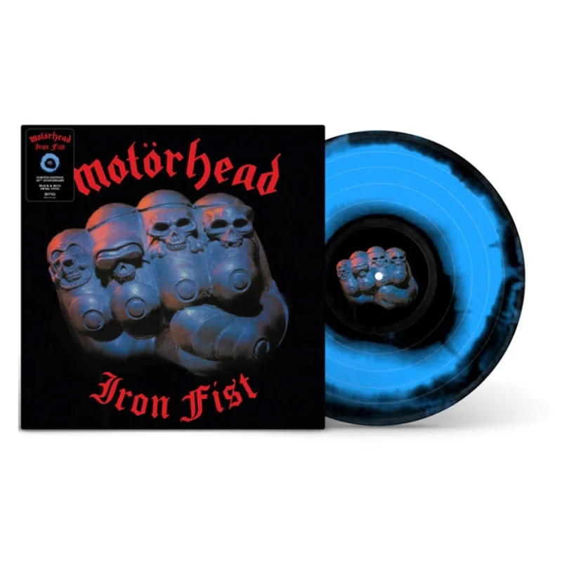 MOTRHEAD 'IRON FIST' LP (40th Anniversary, Black & Blue Swirl Vinyl)