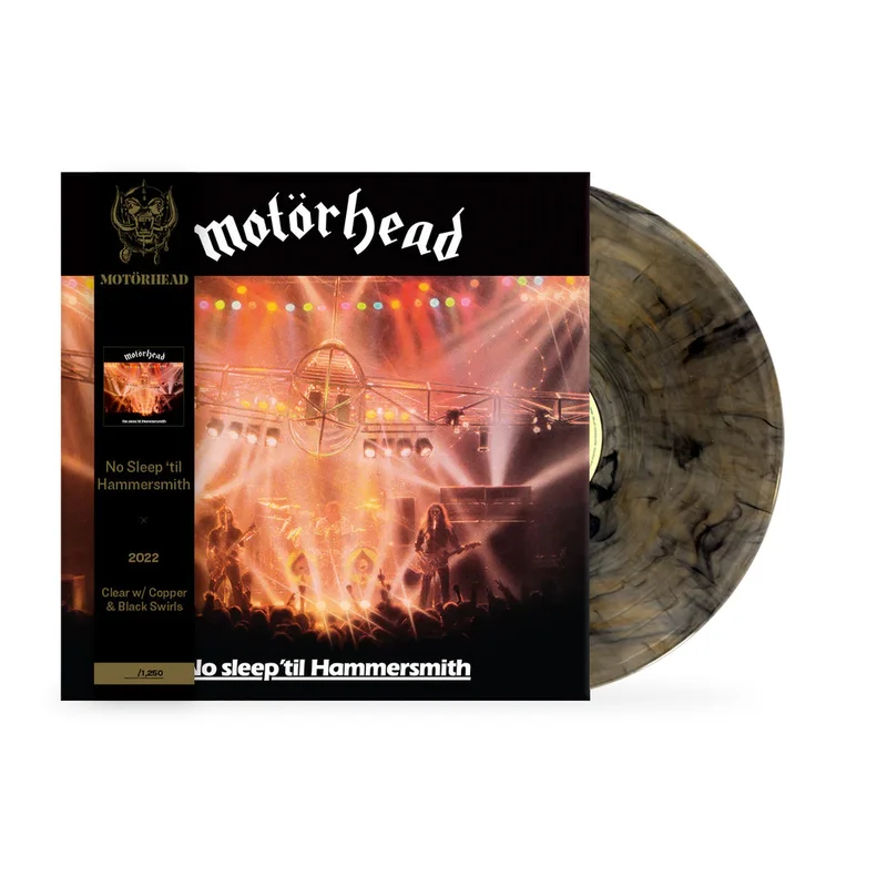 MOTRHEAD 'NO SLEEP 'TIL HAMMERSMITH' LP (Clear w/ Copper & Black Swirls Vinyl)