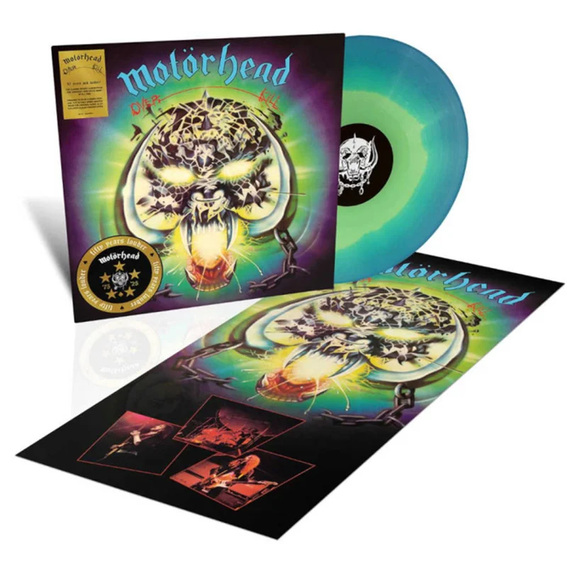 MOTRHEAD 'OVERKILL' LP (50th Anniversary Edition, Turquoise and Blue Splatter Vinyl)