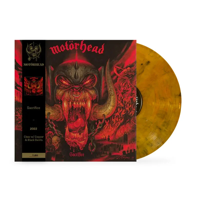 MOTRHEAD 'SACRIFICE' COLOR SWIRL LP + REVOLVER SPECIAL COLLECTOR'S EDITION MAGAZINE