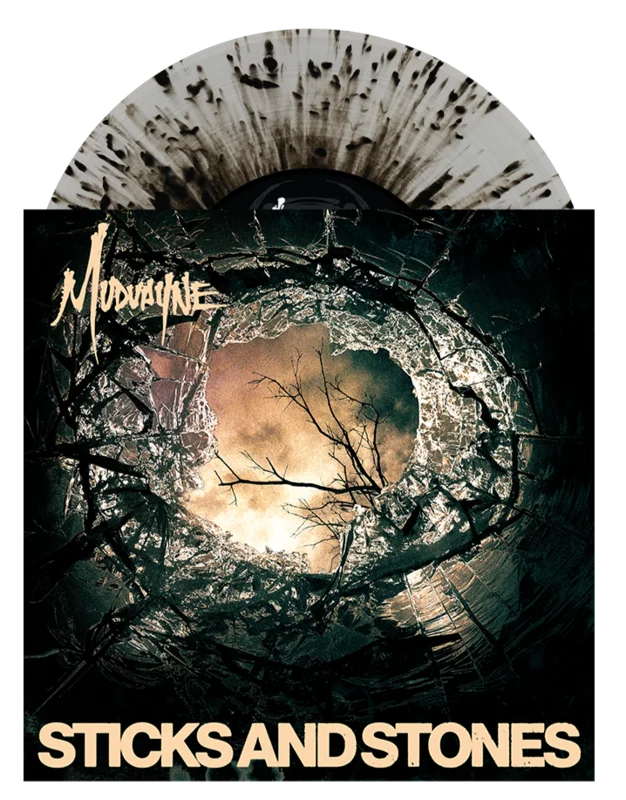 MUDVAYNE STICKS AND STONES 7" (Exclusive  Limited to 500, Clear w/ Black Splatter Vinyl)