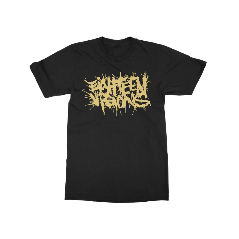 Nail Gold Logo Black T-Shirt