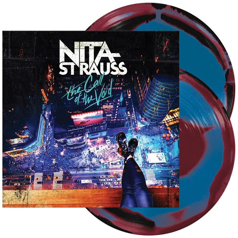 NITA STRAUSS 'THE CALL OF THE VOID' 2LP (Limited Edition  Only 250 made, Cyan & Oxblood A Side/B Side w/ Heavy Black Splatter Vinyl)