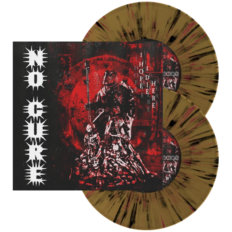 No Cure - I Hope I Die Here Gold with Red & Black Splatter Vinyl