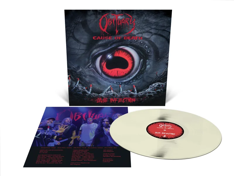 OBITUARY CAUSE OF DEATH - LIVE INFECTION LP (Limited Edition  Only 200 made, Bone White Vinyl)