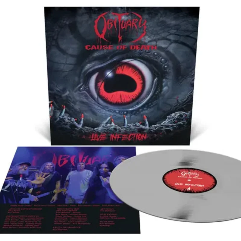 OBITUARY CAUSE OF DEATH - LIVE INFECTION LP (Silver Vinyl)