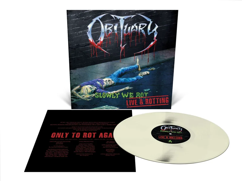 OBITUARY SLOWLY WE ROT - LIVE AND ROTTING LP (Limited Edition  Only 235 made, Bone White Vinyl)