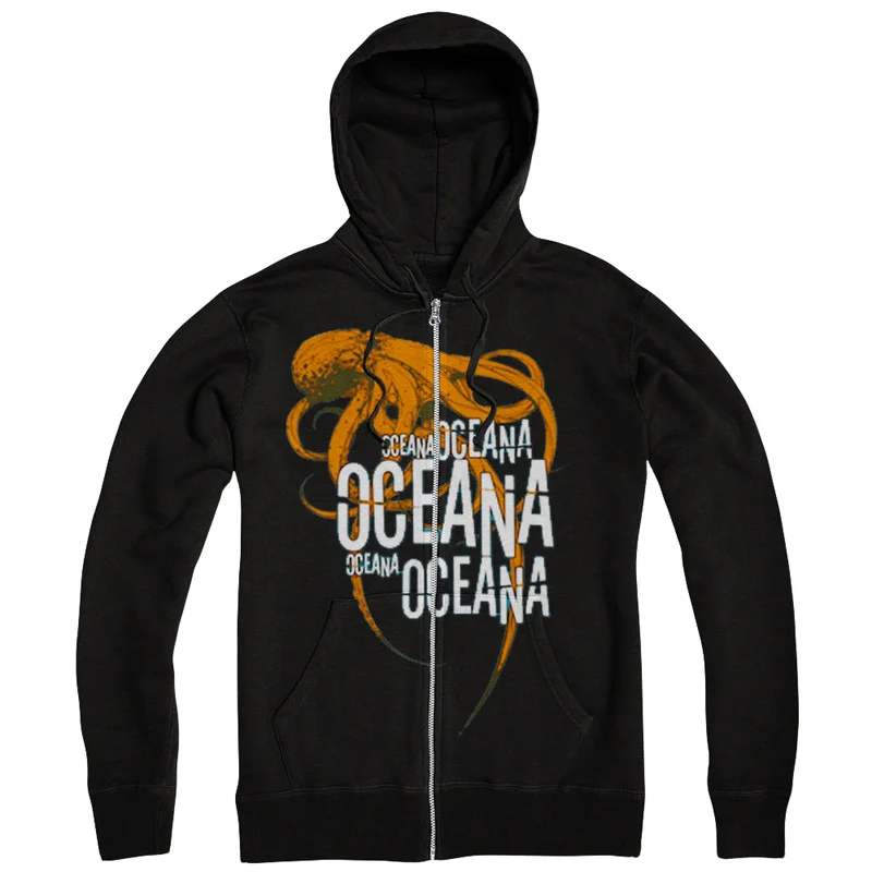 Octopus Black Zip-Up