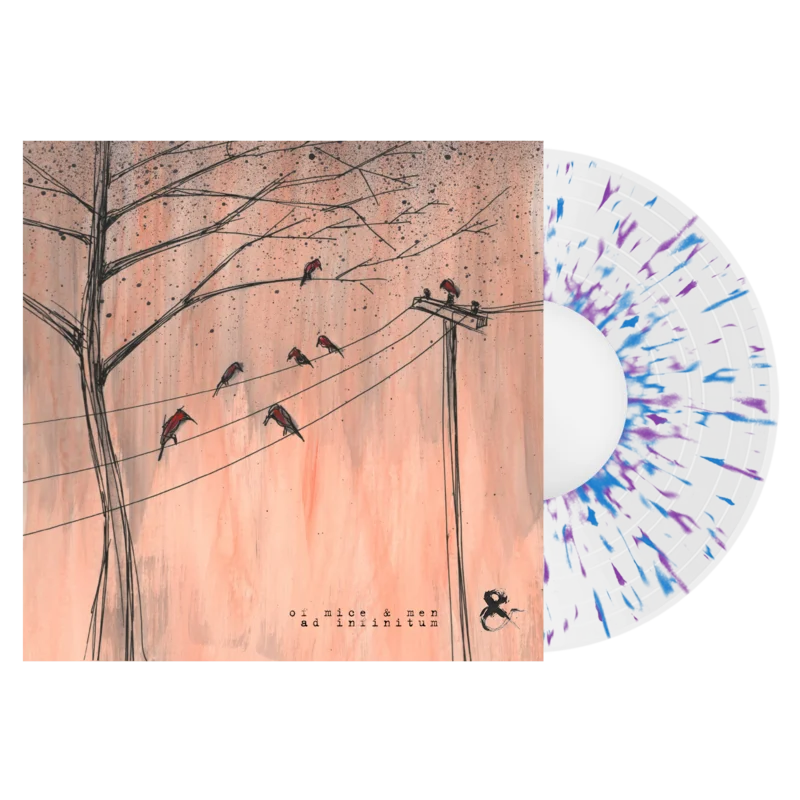 Of Mice & Men - 'Ad Infinitum' Clear w/ Aqua Blue & Grimace Purple Splatter Vinyl LP