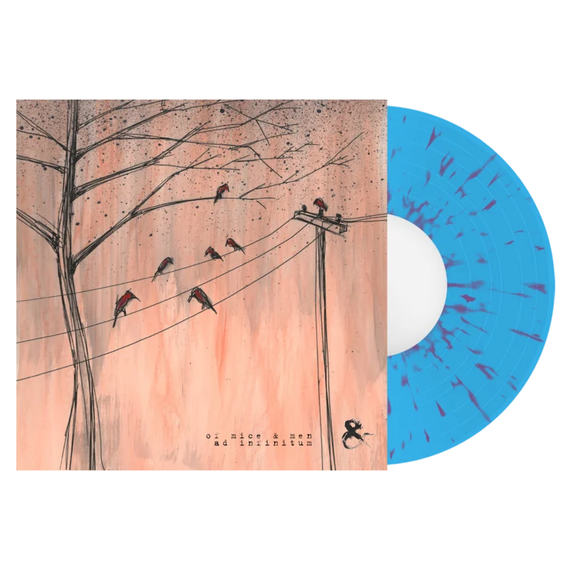 Of Mice & Men - 'Ad Infinitum' Cyan w/ Grimace Purple Splatter Vinyl LP