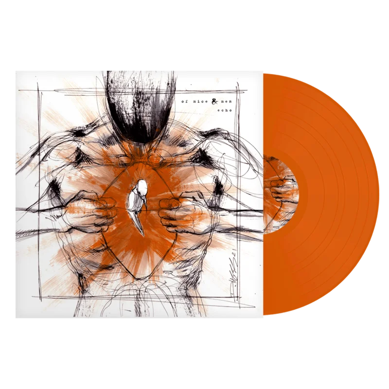 OF MICE & MEN 'ECHO' LIMITED-EDITION ORANGE CRUSH LP  ONLY 100 MADE