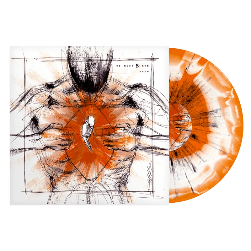 Of Mice & Men - 'Echo' Orange & White w/ Black Heavy Splatter Vinyl LP
