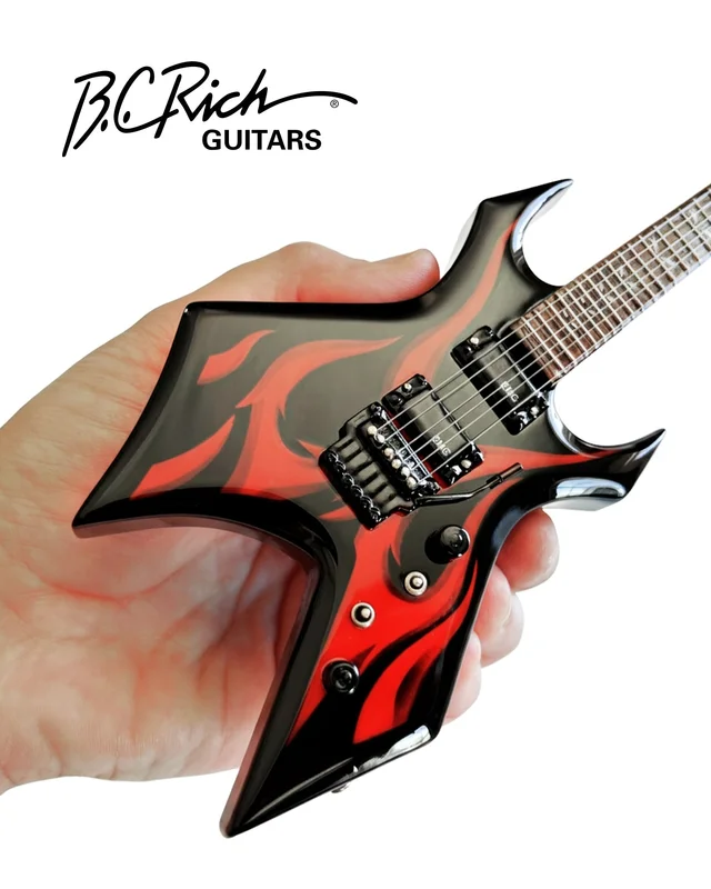 Official B.C. Rich Kerry King Flame Wartribe Warlock Mini Guitar