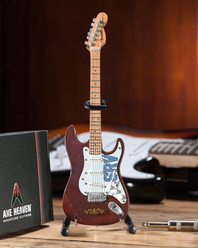 OFFICIALLY LICENSED STEVIE RAY VAUGHAN MINI FENDER STRAT - SIGNATURE SRV LENNY MINI GUITAR