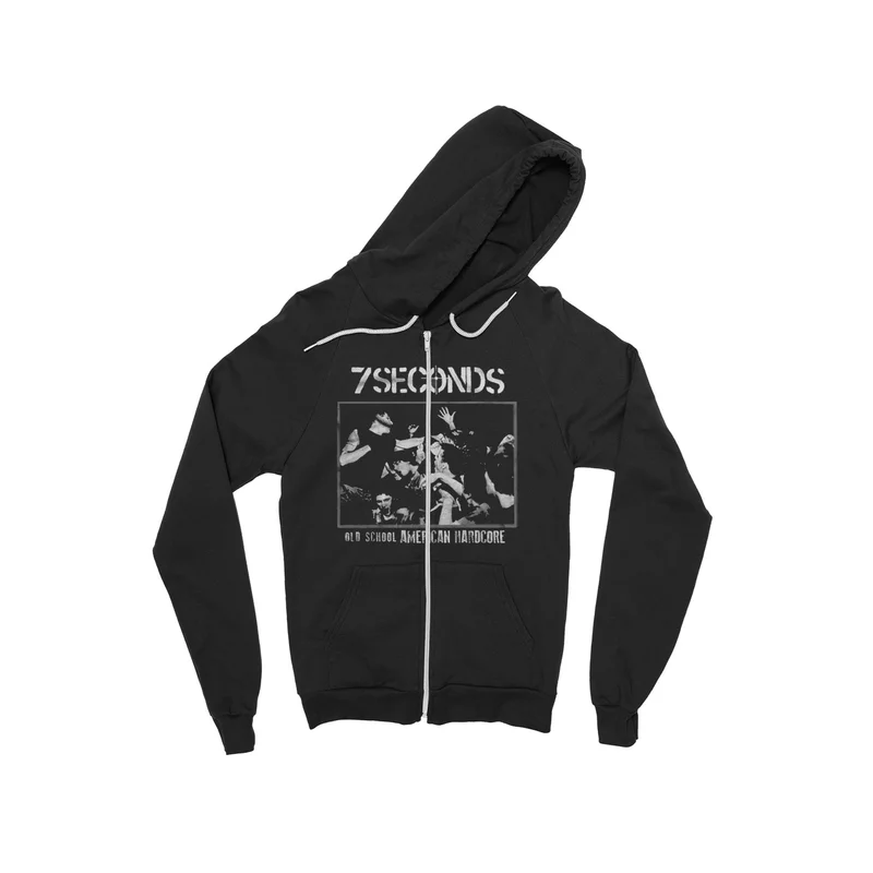 Old School American Hardcore Black Zip-Up