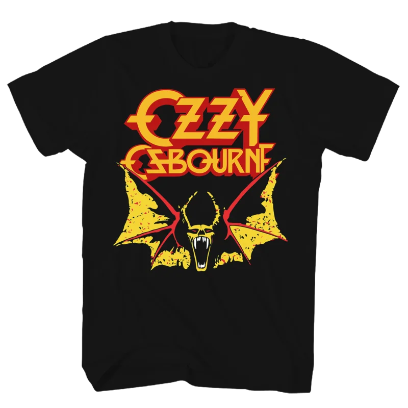 OZZY OSBORNE BAT BLACK T-SHIRT BLACK