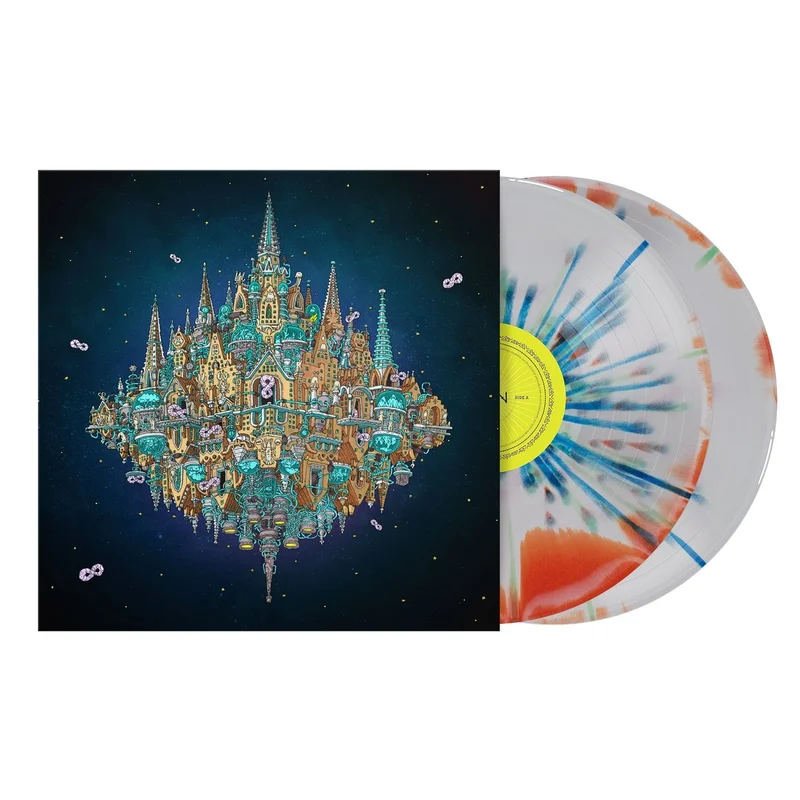 Pantheon Ruby & White Smush w/ Spring Green & Aqua Splatter Double Vinyl LP