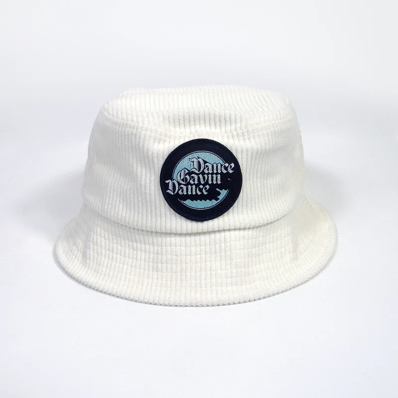 Patch Corduroy Natural Bucket Hat