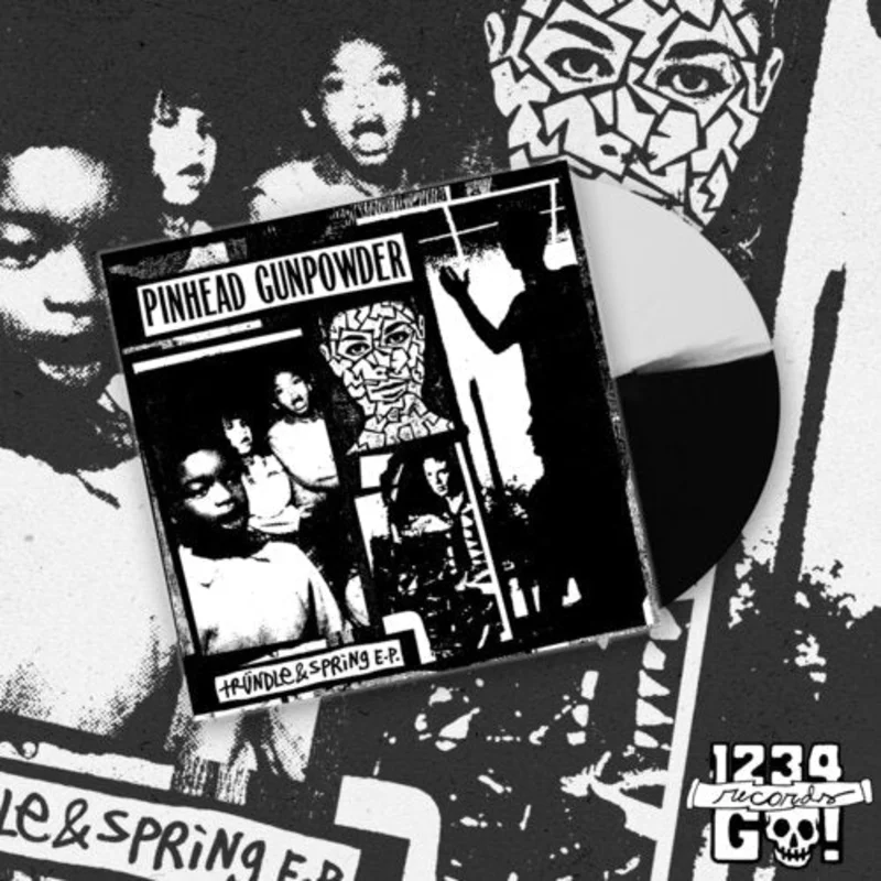 PINHEAD GUNPOWDER 'TRUNDLE & SPRING' 7" (Black & White Vinyl) [Green Day offshoot]