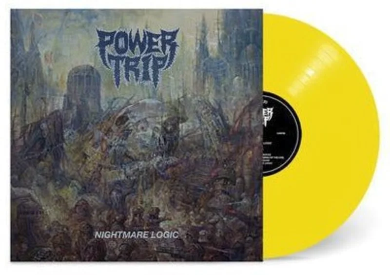 POWER TRIP 'NIGHTMARE LOGIC' OPAQUE YELLOW RILEY GALE FOUNDATION EDITION LP