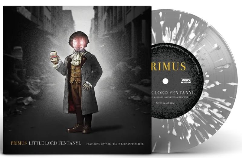 PRIMUS LITTLE LORD FENTANYL / DUCHESS (AND THE PROVERBIAL MIND SPREAD - LIVE) 7 (Exclusive  Only 500 Made, Gray w/ White Splatter)