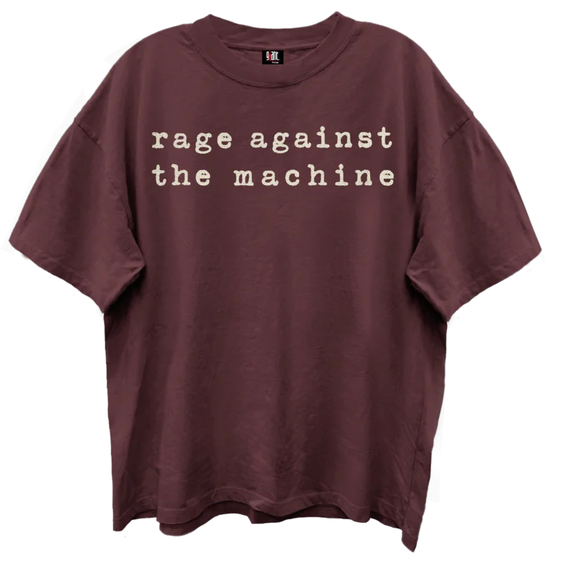 RAGE AGAINST THE MACHINE LOGO/GIANT VINTAGE/VINTAGE MAHOGANY T-SHIRT VINTAGE BLACK