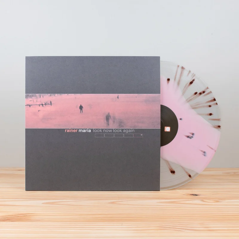 RAINER MARIA 'LOOK NOW LOOK AGAIN' LP (Pink Stripe with Brown Splatter Vinyl)