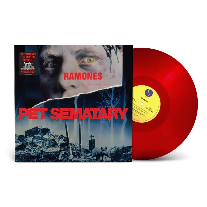RAMONES 'PET SEMATARY' 12" SINGLE (Red Vinyl)