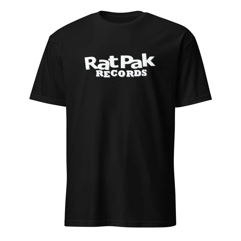 Rat Pak Records White Logo Short-Sleeve Unisex T-Shirt Black